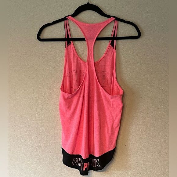 Victoria’s Secret PINK, Pink & Black, Oversized, Graphic Tank. Size XS. - Picture 2 of 4